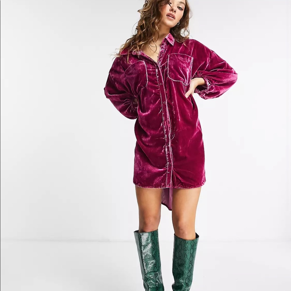 Free People | Lux Velvet Shirtdress